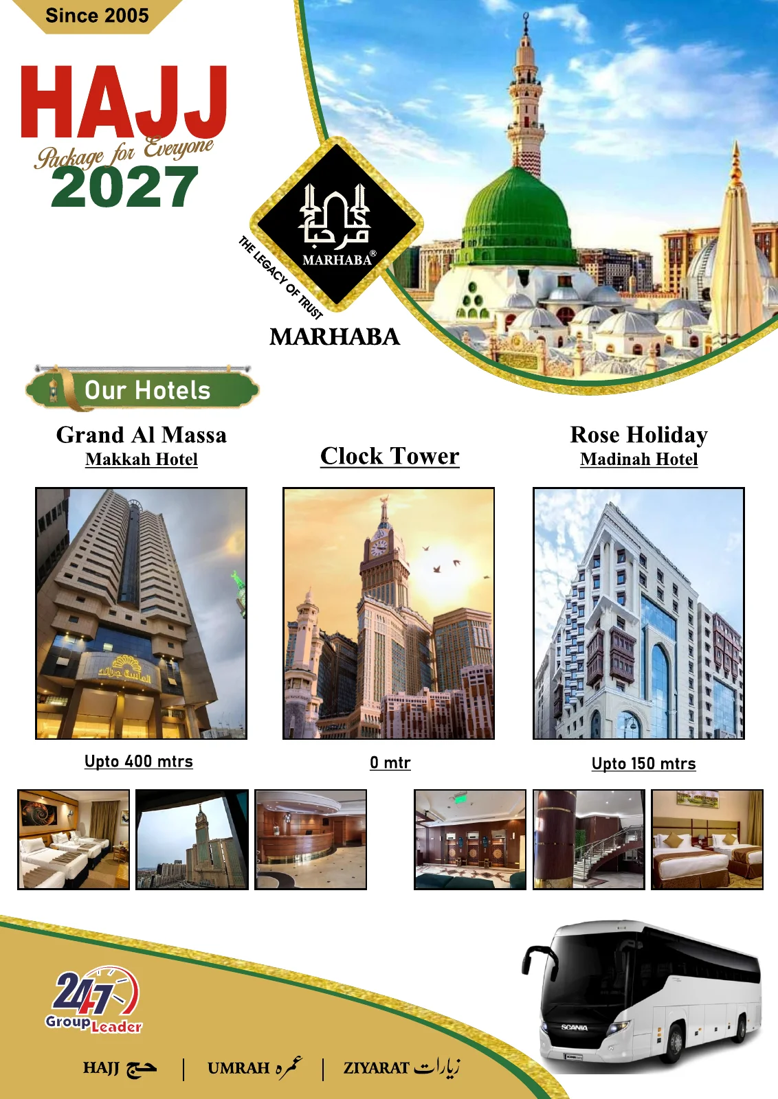 Hotels pictured in the brochure